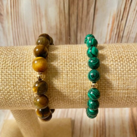 Beaded Gemstone Stretch Bracelets - Picture 2 of 3